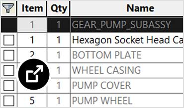 BOMs balloons and parts list window